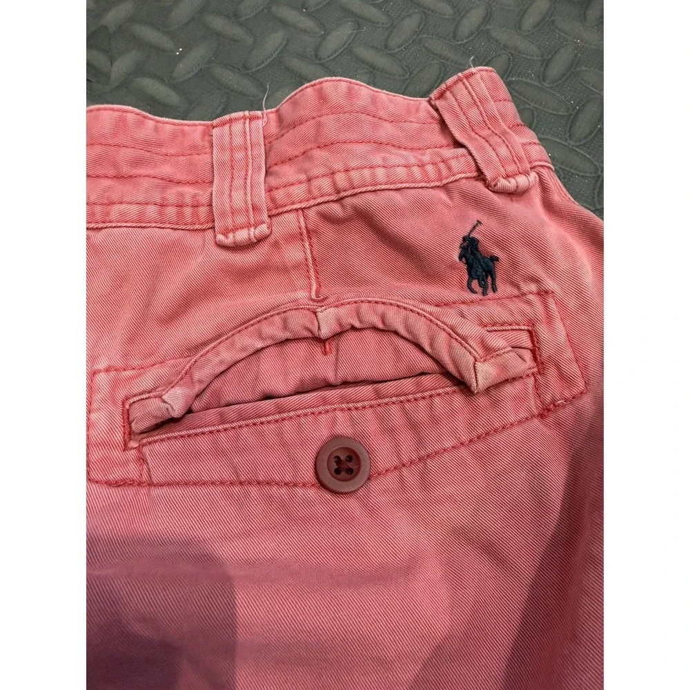 Polo Ralph Lauren Cargo Shorts Men's 40 Salmon Military Distress Heavyweight